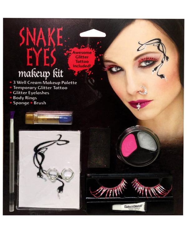 snake eyes tatoo makeup faschings und halloween schminke 13555