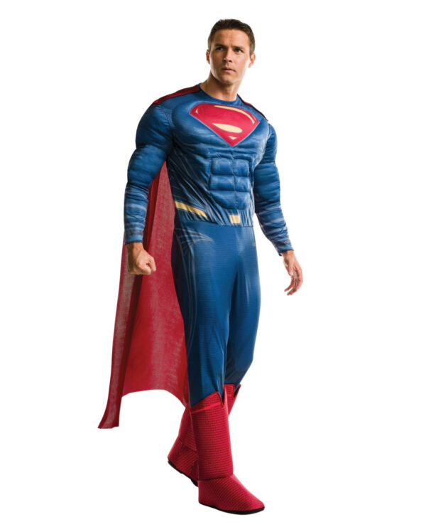 superman deluxe kostuem justice league verkleidung adult deluxe justice league superman costume 31196
