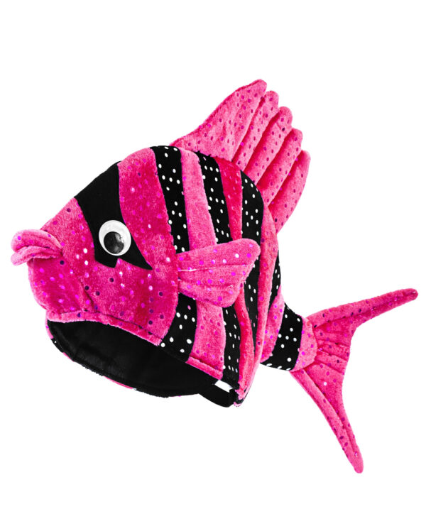 tropischer fischhut pink faschingshut karnevalshut festival hut lustige kopfbedeckung 29436 01