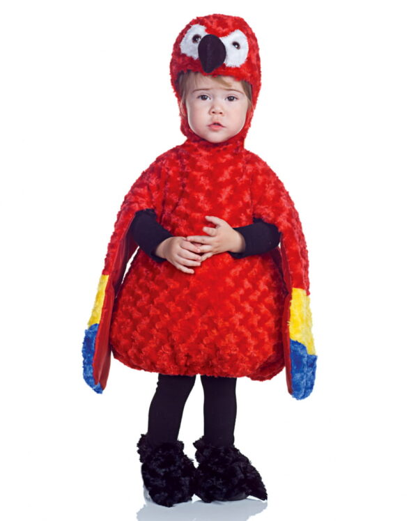 Mini Plüsch Papagei Babykostüm für Fasching XL