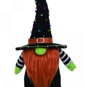 Halloween Gnom mit Hexenhut 31cm als Partydeko