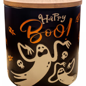 Happy Boo Geister Behälter 13cm  Halloween Tischdeko